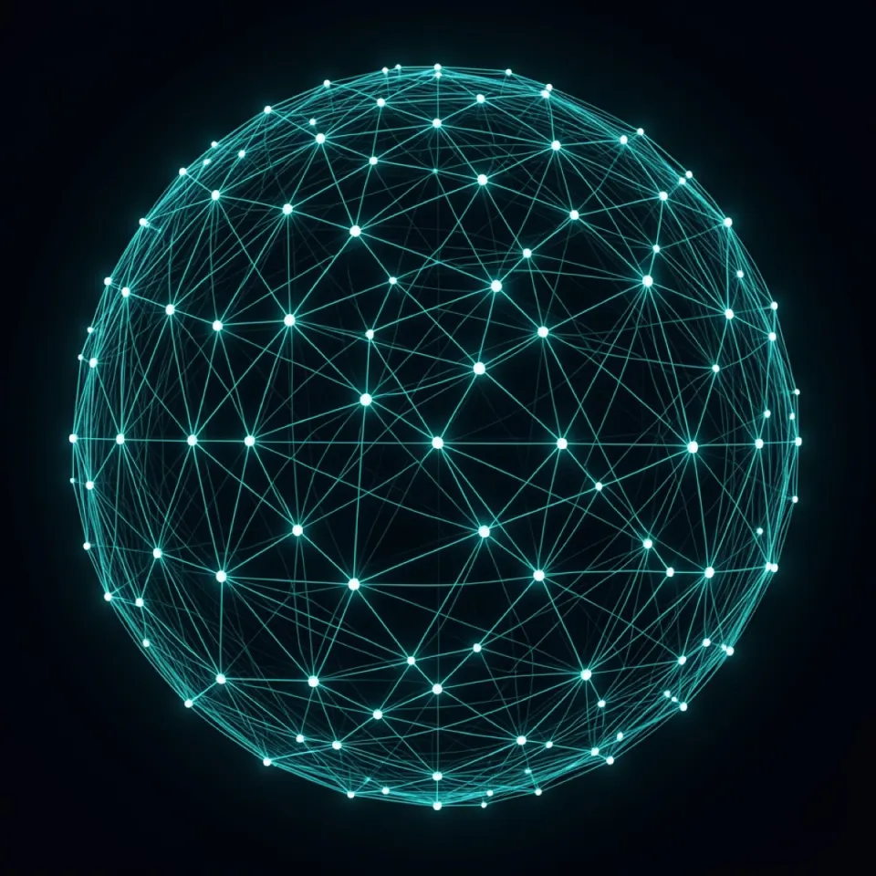 A sphere of interconnected source nodes